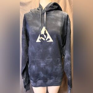 Wasted Collective Oversized Sweatshirt Hoodie Tie Dye Blue Size Small NWT.